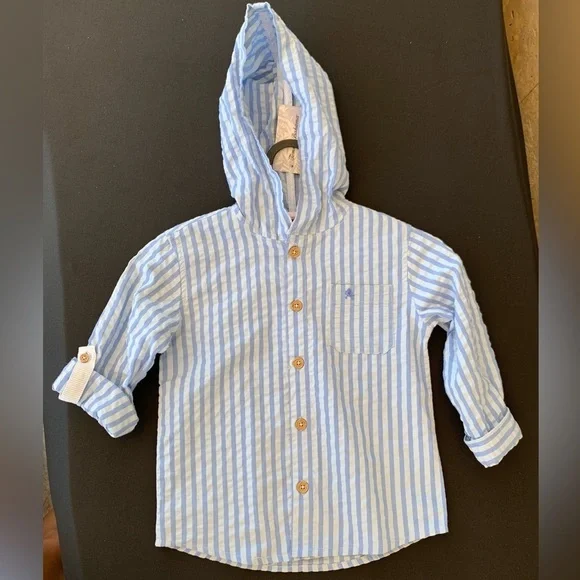 Tommy Bahama Kids Button Down and Hoddie Casual Shirt - Picture 9 of 10